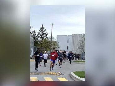 groupe de coureurs lors de la course du Collège